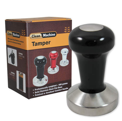 Coffee Tamper, 53mm Stainless Flat, Black - ProTamp