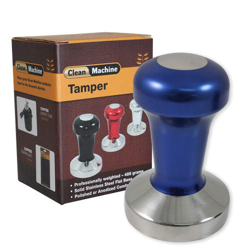 Coffee Tamper, 53mm Stainless Flat, Blue - ProTamp